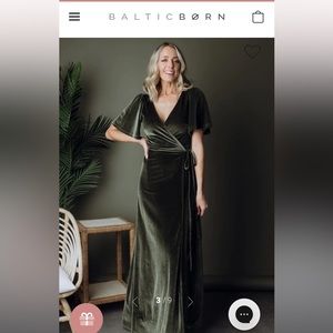 Baltic Born Meghan Velvet Wrap Maxi Dress